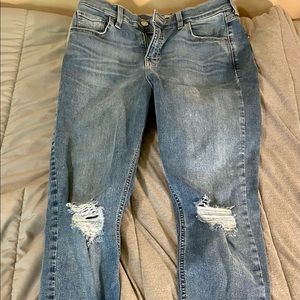Topshop 30 ripped denim jeans